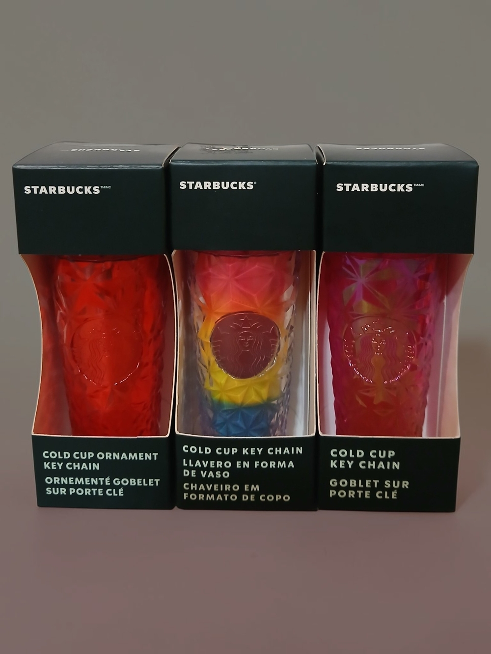 Starbucks Cold Cup Key Chain - Multi & Red & Pink Options